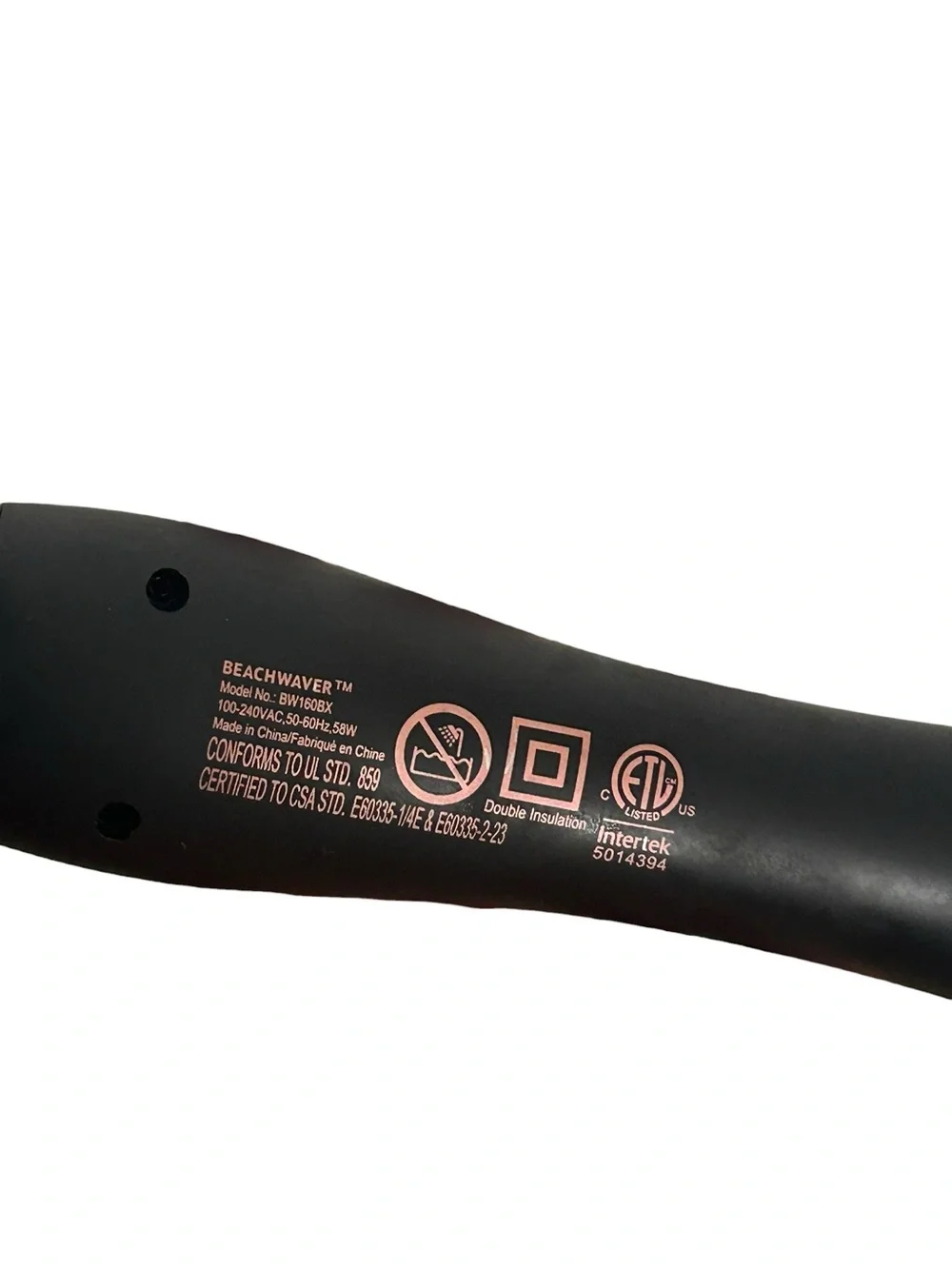 Beachwaver B1 1” Rotating Curling Iron Automatic Hair Curler Black Rose Gold